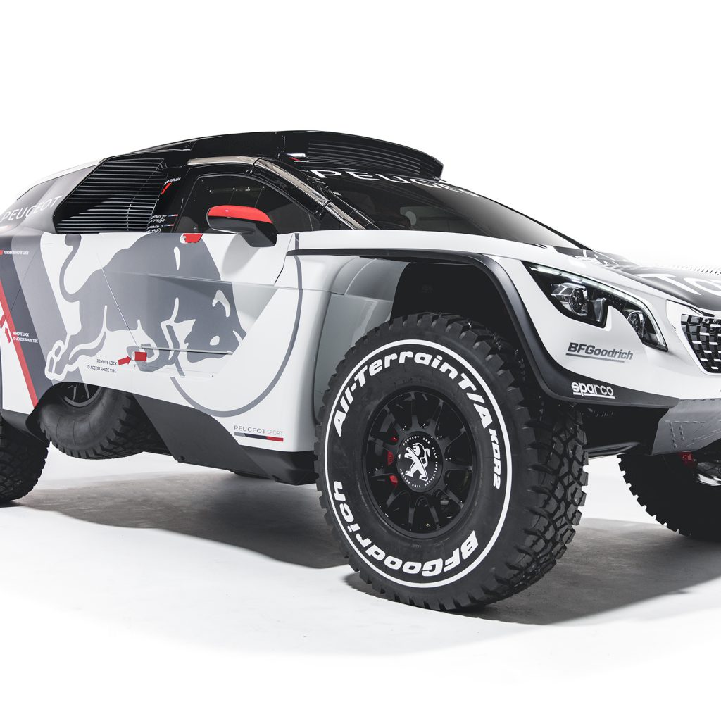 The new Peugeot 3008 DKR from the Team Peugeot Total during a studio photoshoot at Paris, France on August 7, 2016. // Flavien Duhamel/Red Bull Content Pool // P-20160912-02436 // Usage for editorial use only // Please go to www.redbullcontentpool.com for further information. //